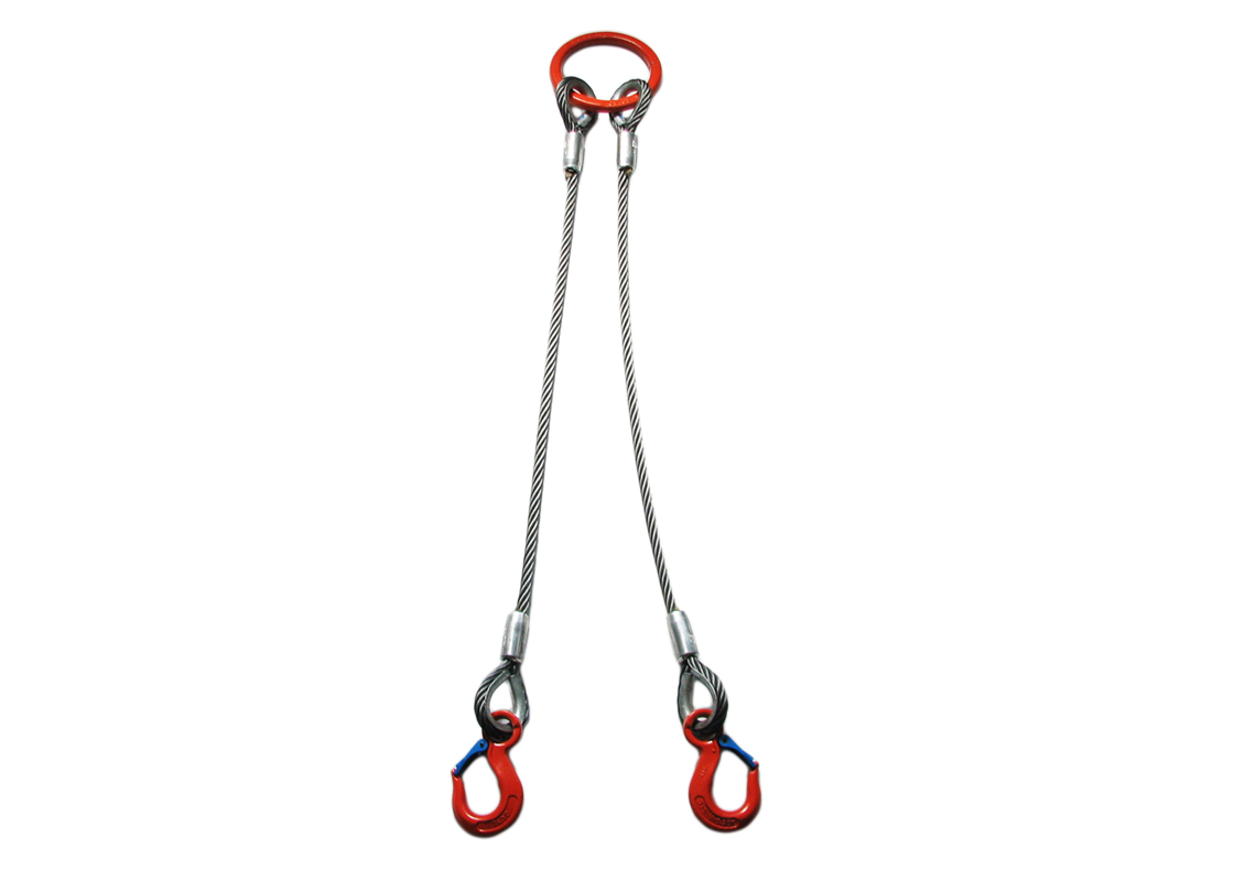 4本吊　片側リング付きワイヤスリング基本使用荷重1.6T用　有効リーチ1.0m - 5